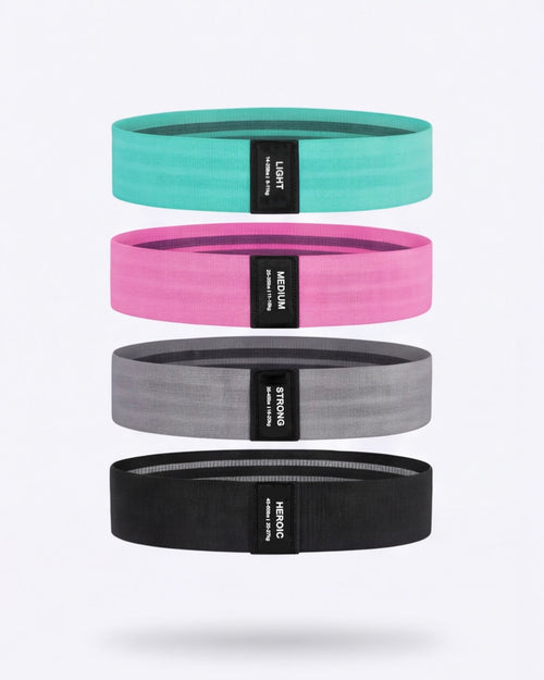 Set de bandes de résistance en tissu pour Pilates et renforcement