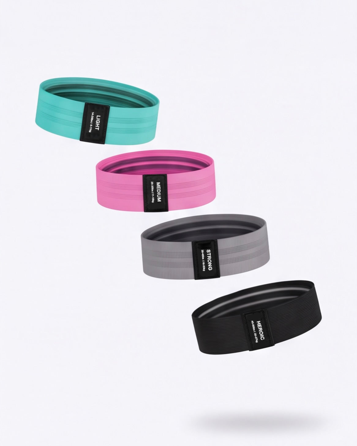 Set de bandes de résistance en tissu pour Pilates et renforcement