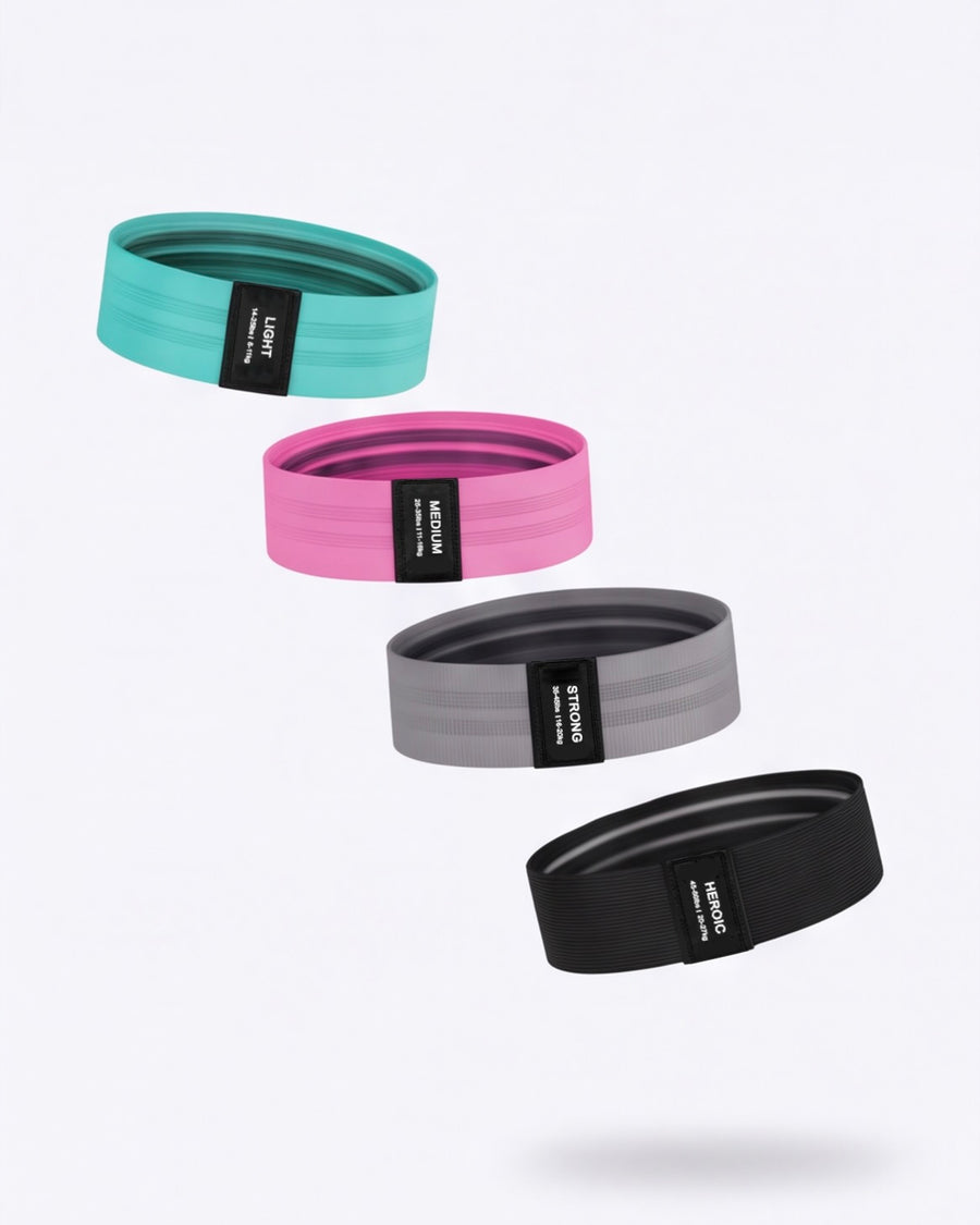 Set de bandes de résistance en tissu pour Pilates et renforcement
