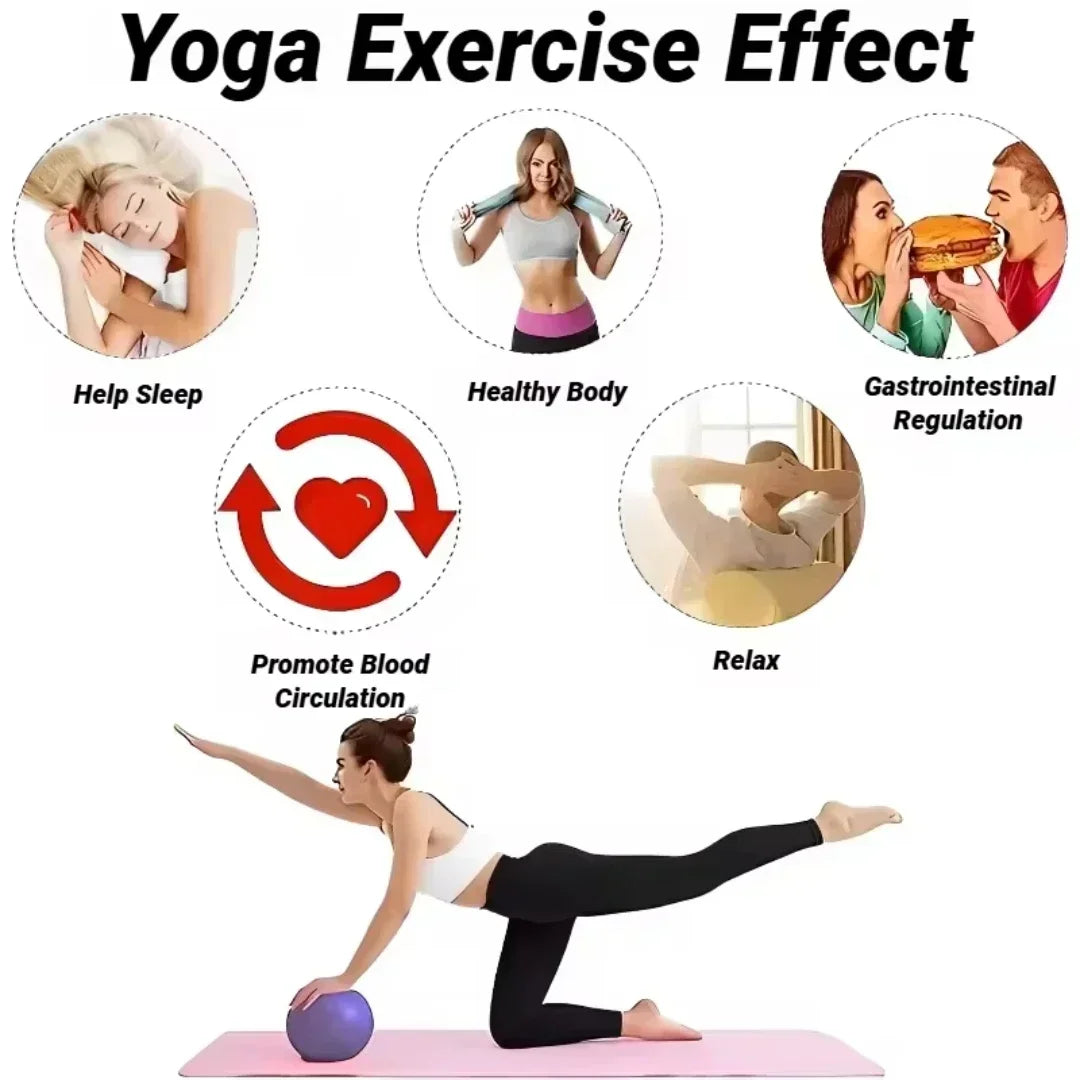 25Cm Yoga Ball Pilates Exercise Balance Ball Gym Home Yoga Core Training Anti-Pressure Explosion-Proof Fitness Muscle Relaxation