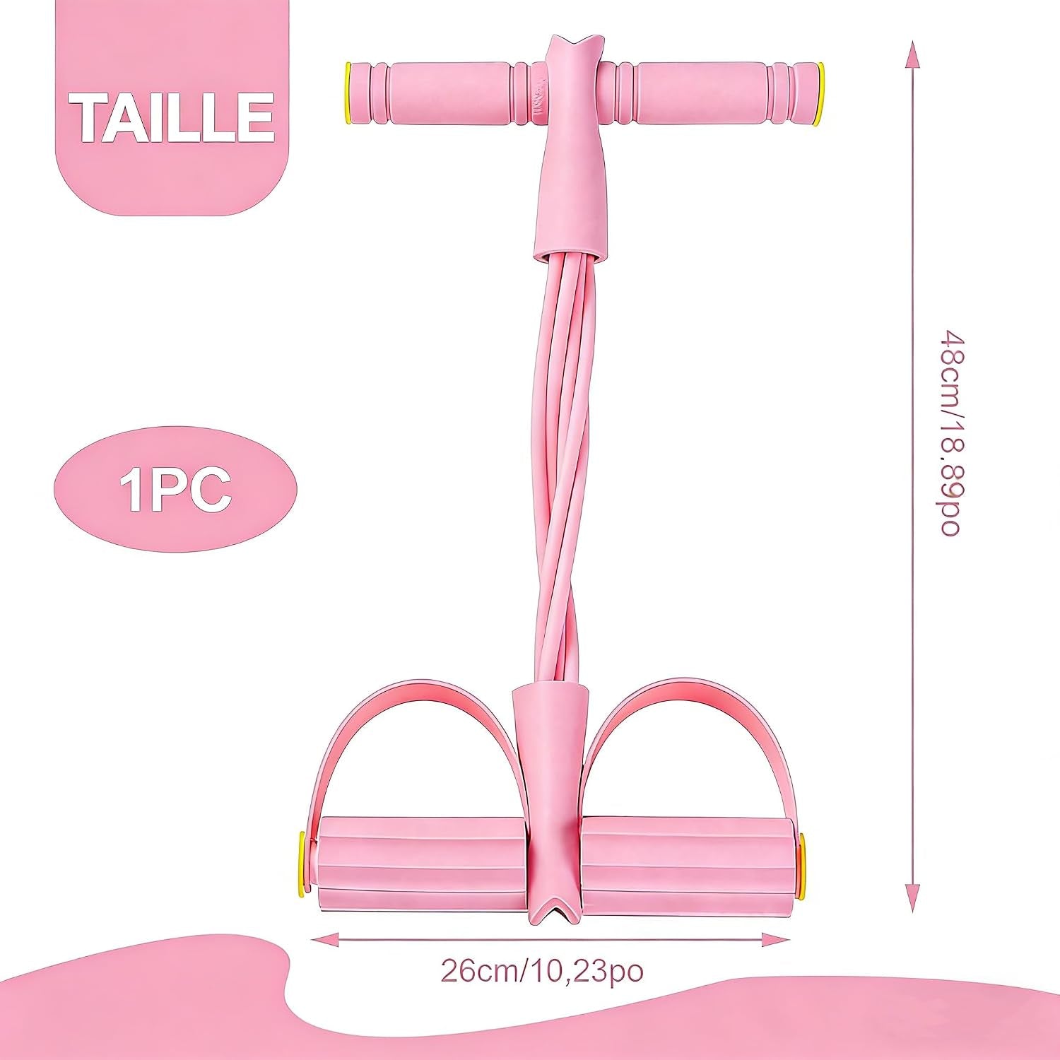 Bande De Résistance À 6 Tubes Avec Pédales Et Poignées, Élastique De Fitness Multifonction Pour Entraînement À Domicile, Abdominaux, Bras, Jambes, Taille, Yoga Et Minceur