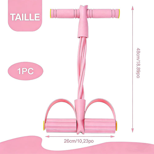Bande De Résistance À 6 Tubes Avec Pédales Et Poignées, Élastique De Fitness Multifonction Pour Entraînement À Domicile, Abdominaux, Bras, Jambes, Taille, Yoga Et Minceur