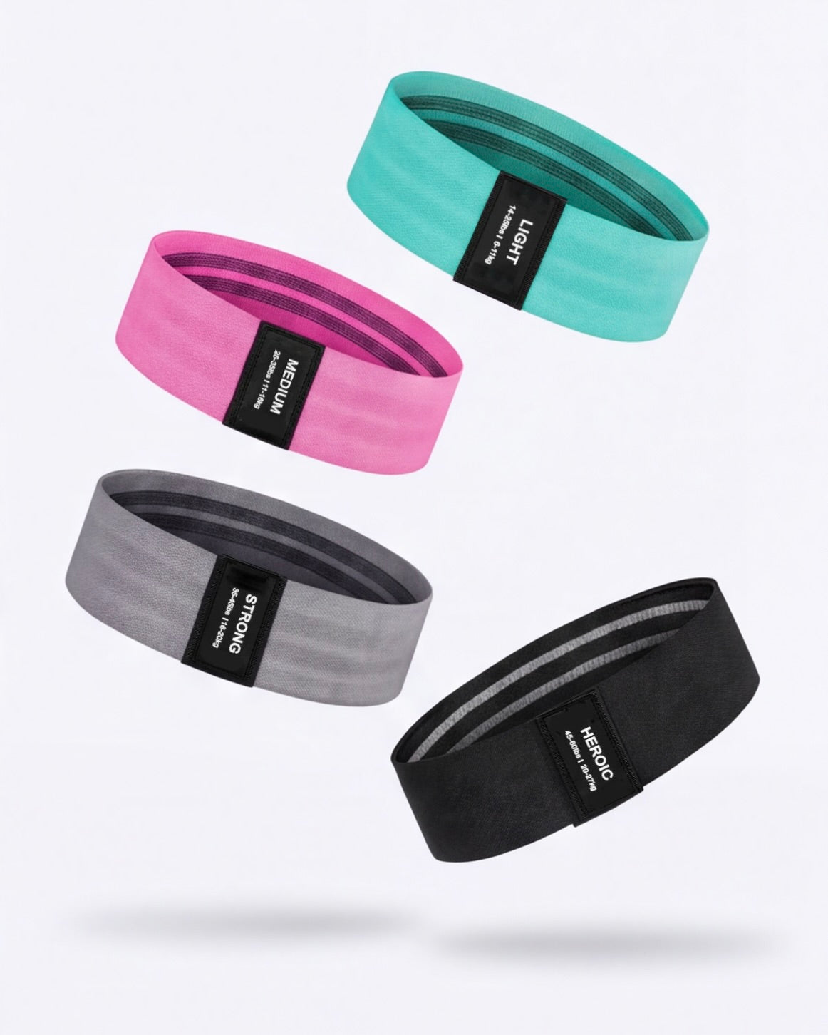 Set de bandes de résistance en tissu pour Pilates et renforcement