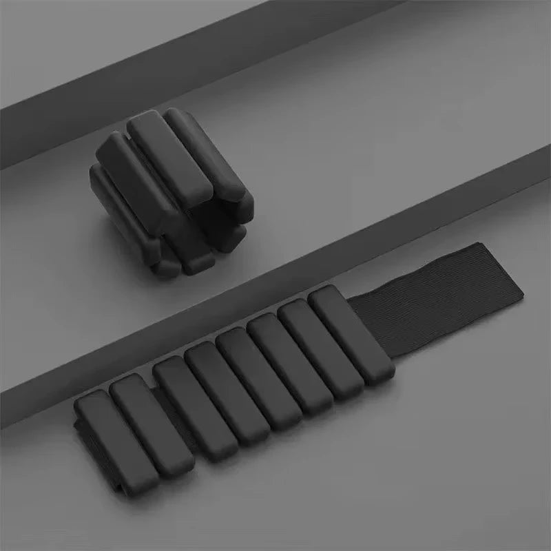 Unisex Adjustable Silicone Weighted Wrist Ankle Bracelets, 1LB/2LB Hand & Foot Weights for Yoga Pilates Gym Strength Training