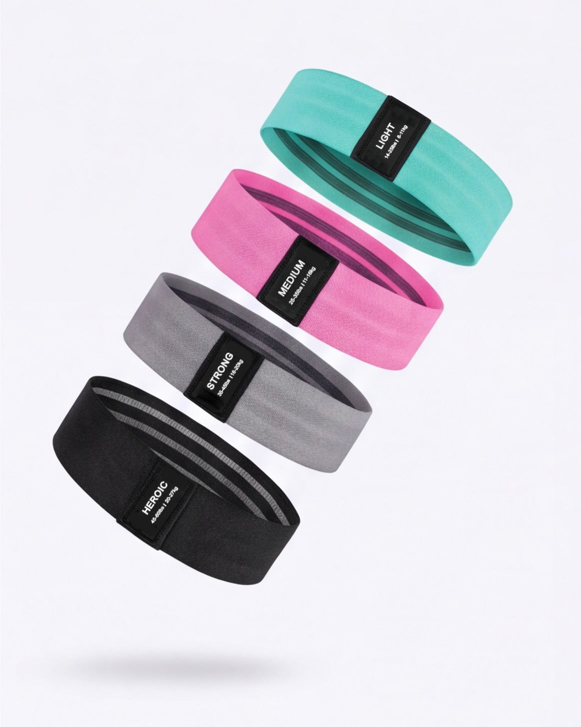 Set de bandes de résistance en tissu pour Pilates et renforcement