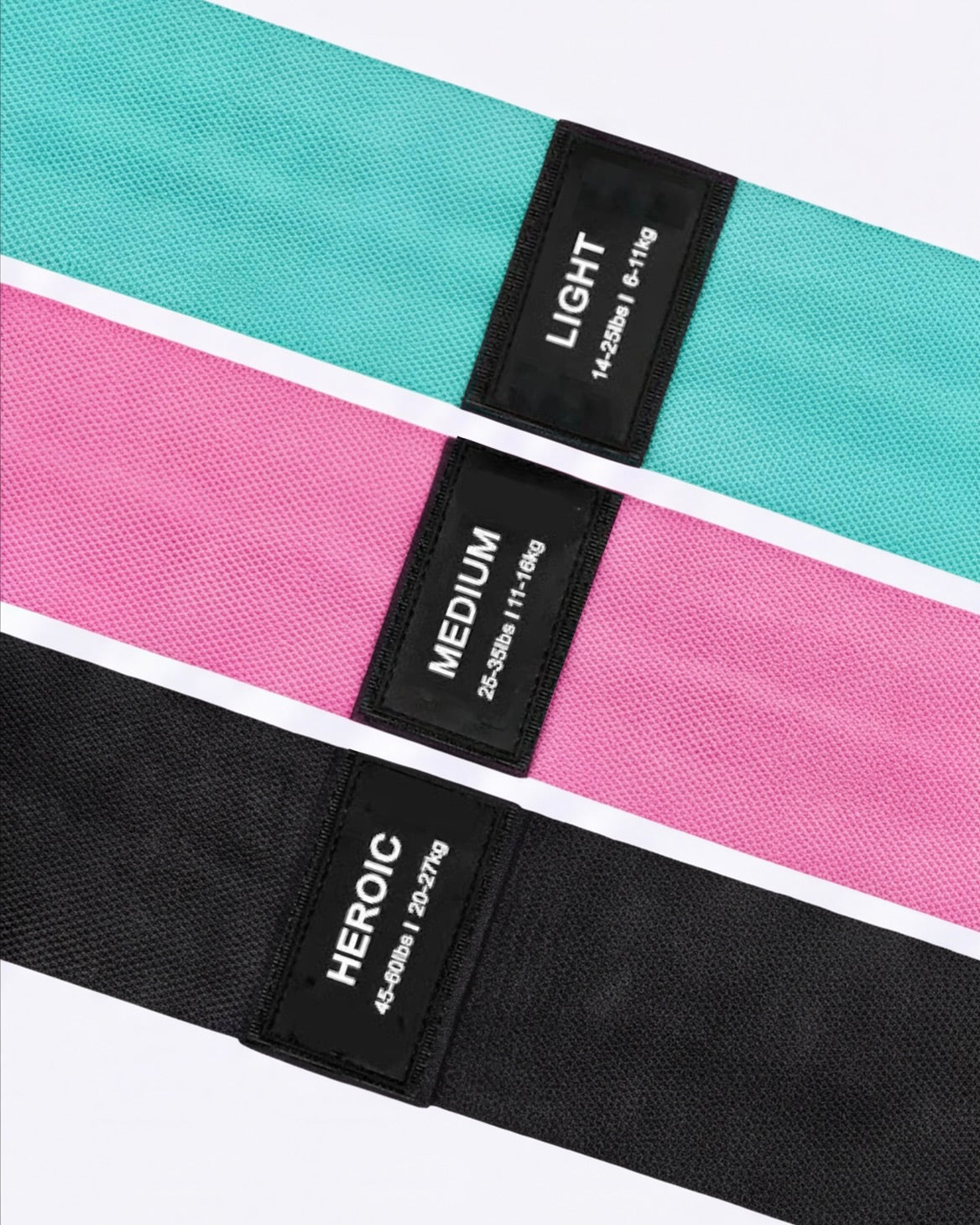 Set de bandes de résistance en tissu pour Pilates et renforcement
